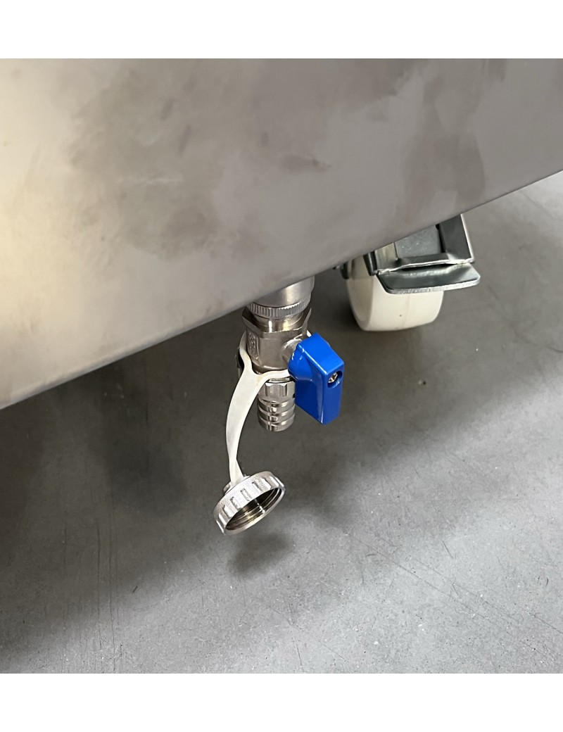 INOX kocsi leeresztő csappal