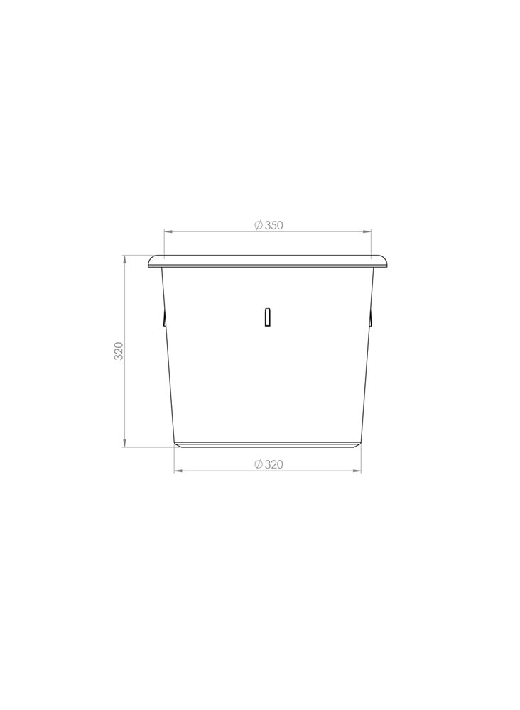 Kúpos tartály 22 liter, ⌀350 H320mm