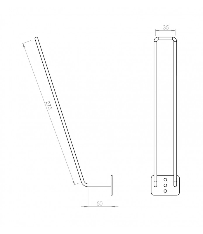 Rozsdamentes acél vödörtartó 27 cm