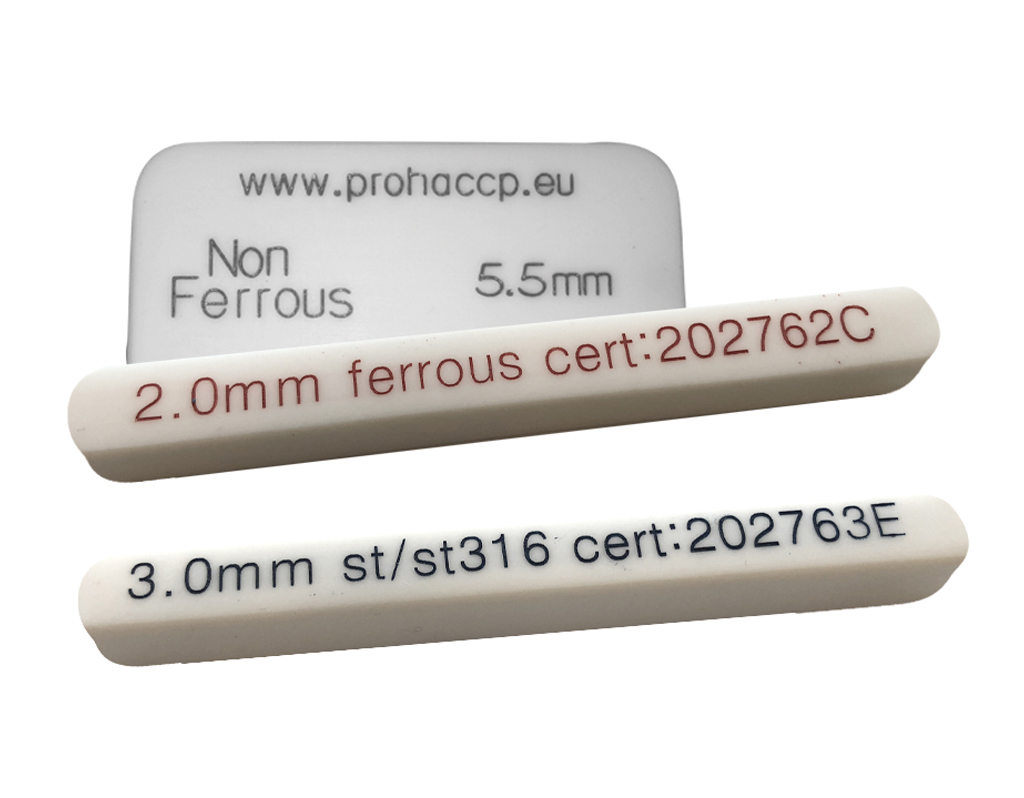 Fémdetektor PTFE próbateszter hasáb 100x30x30 mm