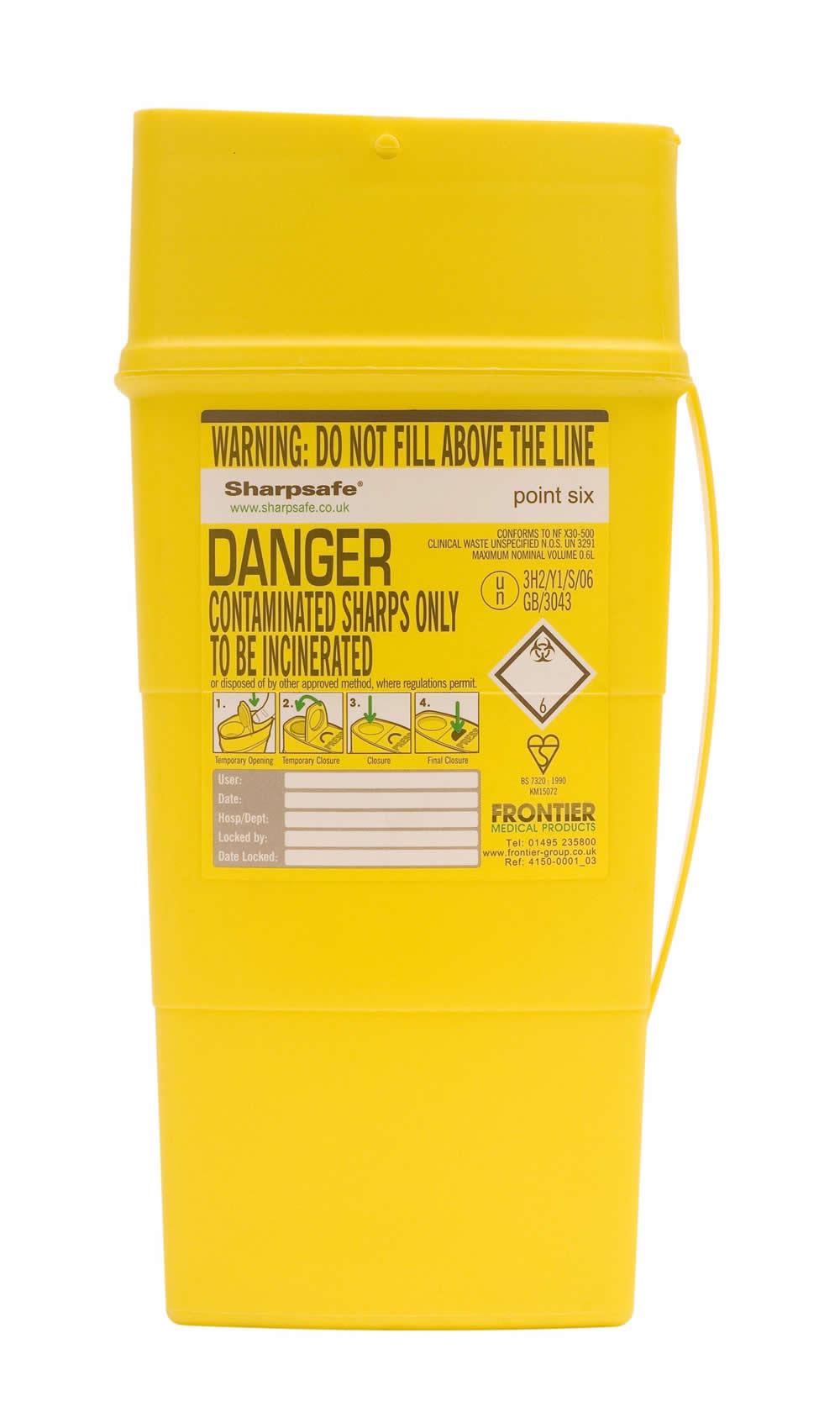 Használt penge gyüjtő doboz 0,6L
